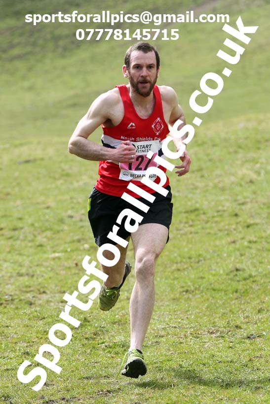 Masters men 2021 NECAA Cross Country Relays, Thornley Farm, Peterlee, Saturday, April 10th. Photo: David T. Hewitson/Sports for All Pics